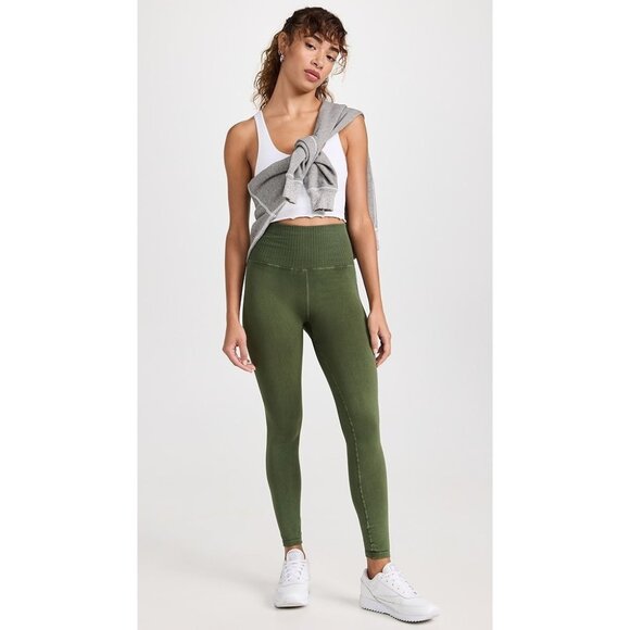 Free People FP Movement High-Rise 7/8 Good Karma Leggings Olive Green XS/S - Picture 1 of 6